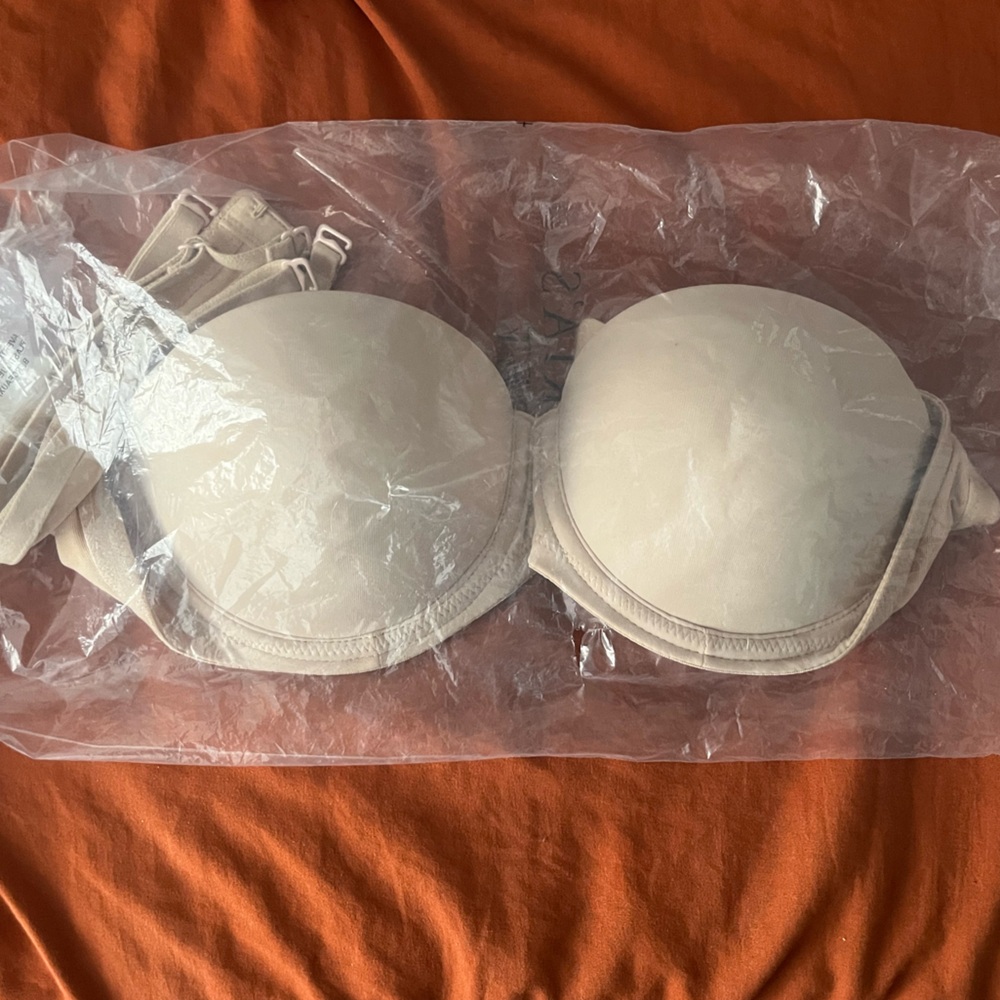 PINK Nude Bra 32B - Straps Optional